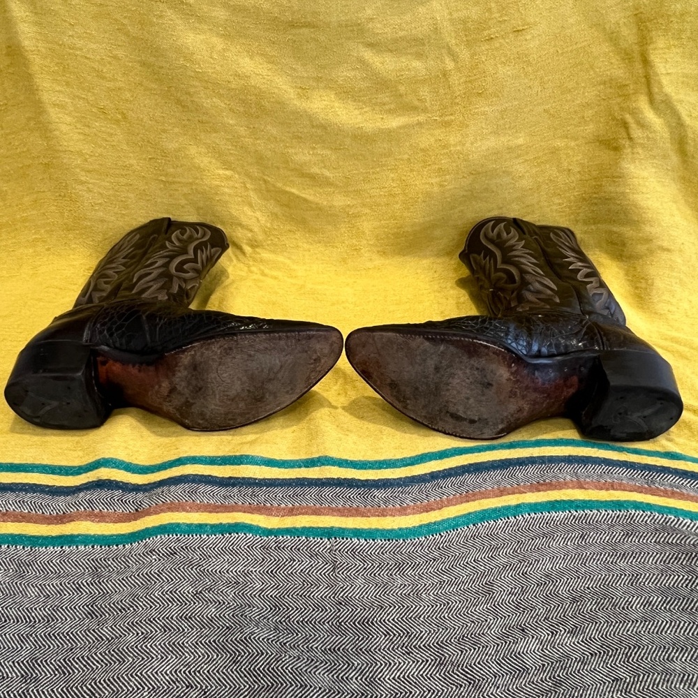 Rare Exotic Pre-Ban Justin Sea Turtle Boots - Picture 5 of 16